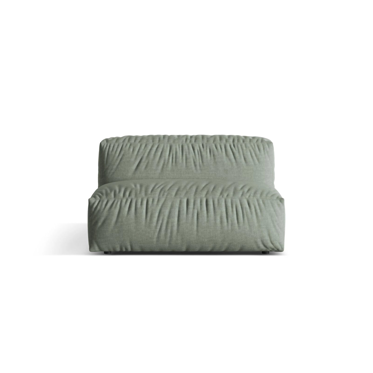 Martina Modulares Sofa Sitzelement, Sitztiefe 76 cm, aus Strukturierter Stoff in Moosgrün (Boston Water Green), 132x106 cm von Micadoni – Bild 1