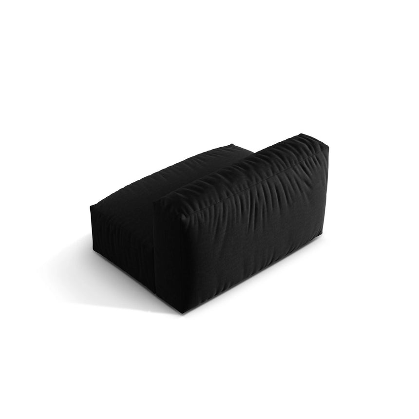 Martina Modulares Sofa Sitzelement, Sitztiefe 76 cm, aus Strukturierter Stoff in Schwarz (Boston Black), 132x106 cm von Micadoni – Bild 4
