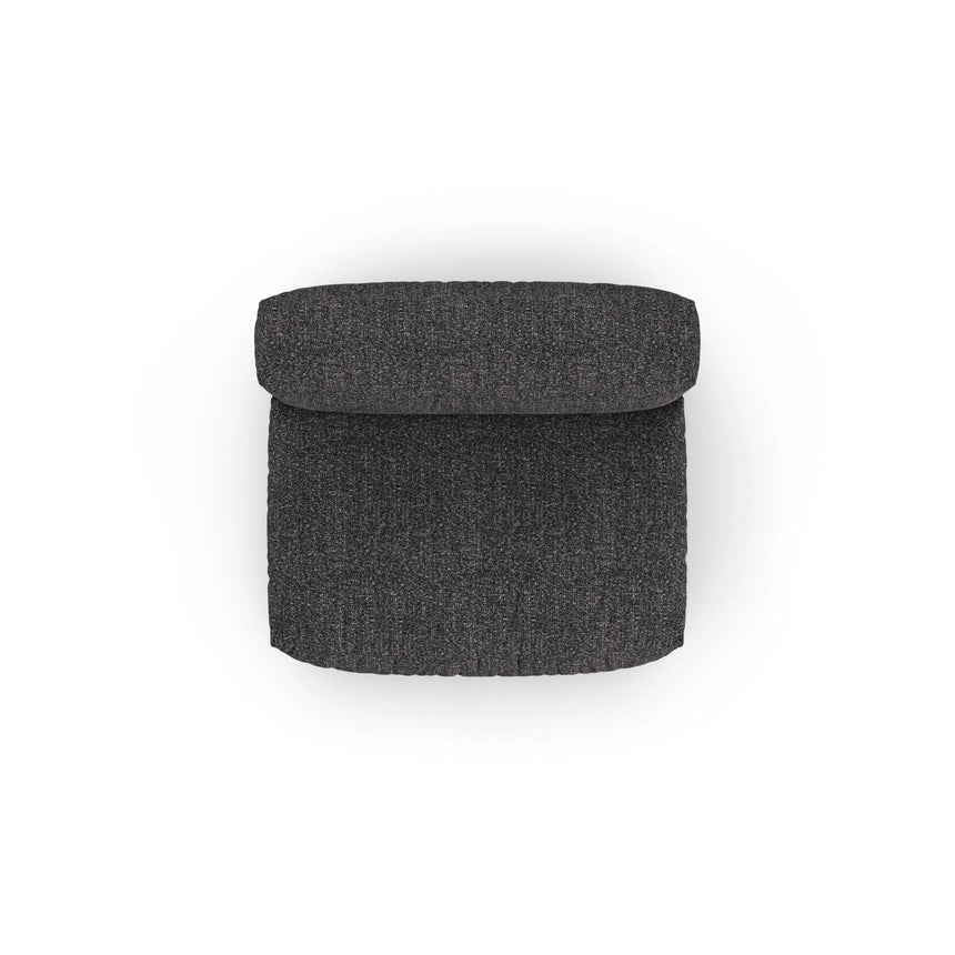 Martina Modulares Sofa Sitzelement, Sitztiefe 90 cm, aus Boucle in Anthrazit (Monet Anthracite), 132x120 cm von Micadoni – Bild 5