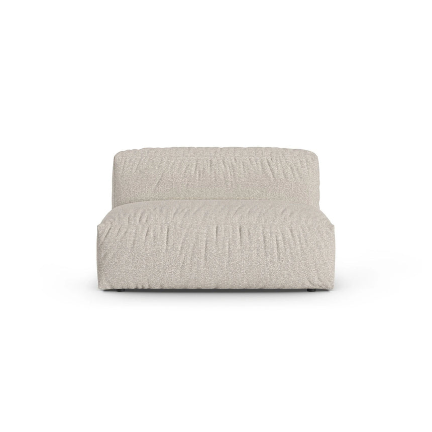 Martina Modulares Sofa Sitzelement, Sitztiefe 90 cm, aus Boucle in Beige (Monet Sand), 132x120 cm von Micadoni – Bild 1