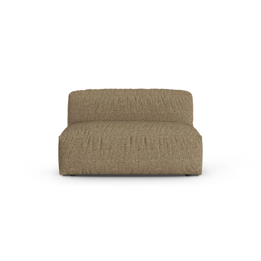 Martina Modulares Sofa Sitzelement, Sitztiefe 90 cm, aus Boucle in Cappuccino (Monet Cappucino), 132x120 cm von Micadoni – Bild 1