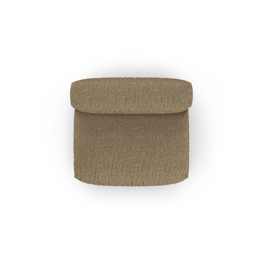 Martina Modulares Sofa Sitzelement, Sitztiefe 90 cm, aus Boucle in Cappuccino (Monet Cappucino), 132x120 cm von Micadoni – Bild 5