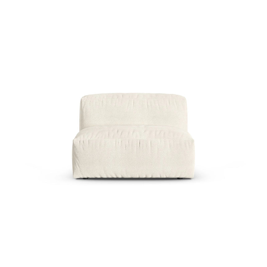 Martina Modulares Sofa Sitzelement, Sitztiefe 90 cm, aus Boucle in Elfenbein (Monet Nata), 120x90 cm von Micadoni – Bild 1