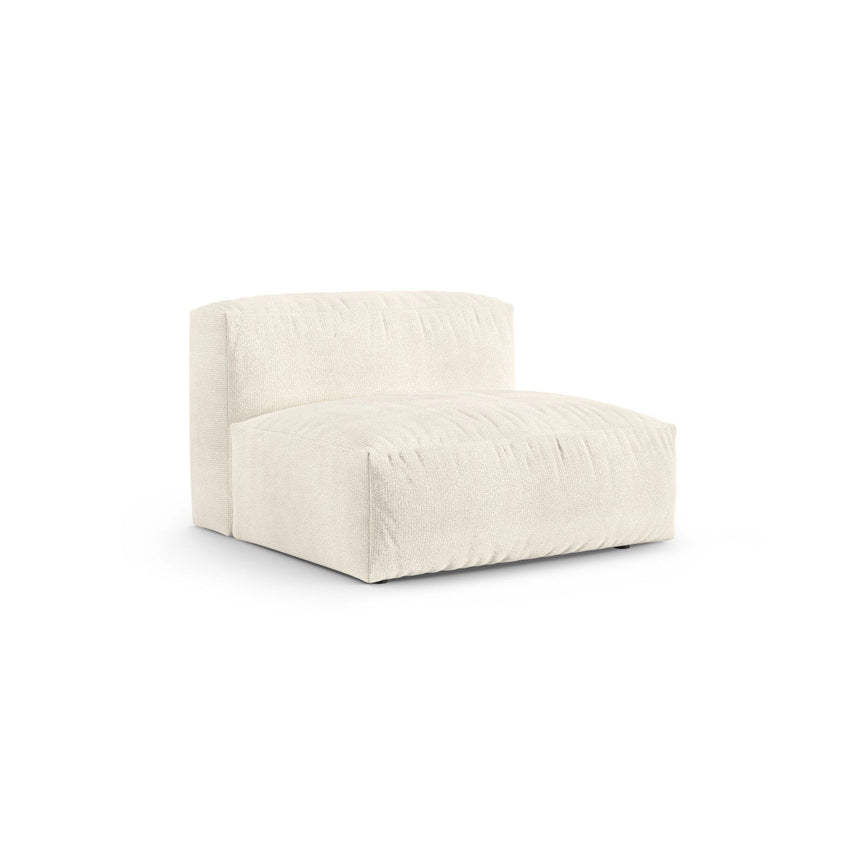 Martina Modulares Sofa Sitzelement, Sitztiefe 90 cm, aus Boucle in Elfenbein (Monet Nata), 120x90 cm von Micadoni – Bild 3