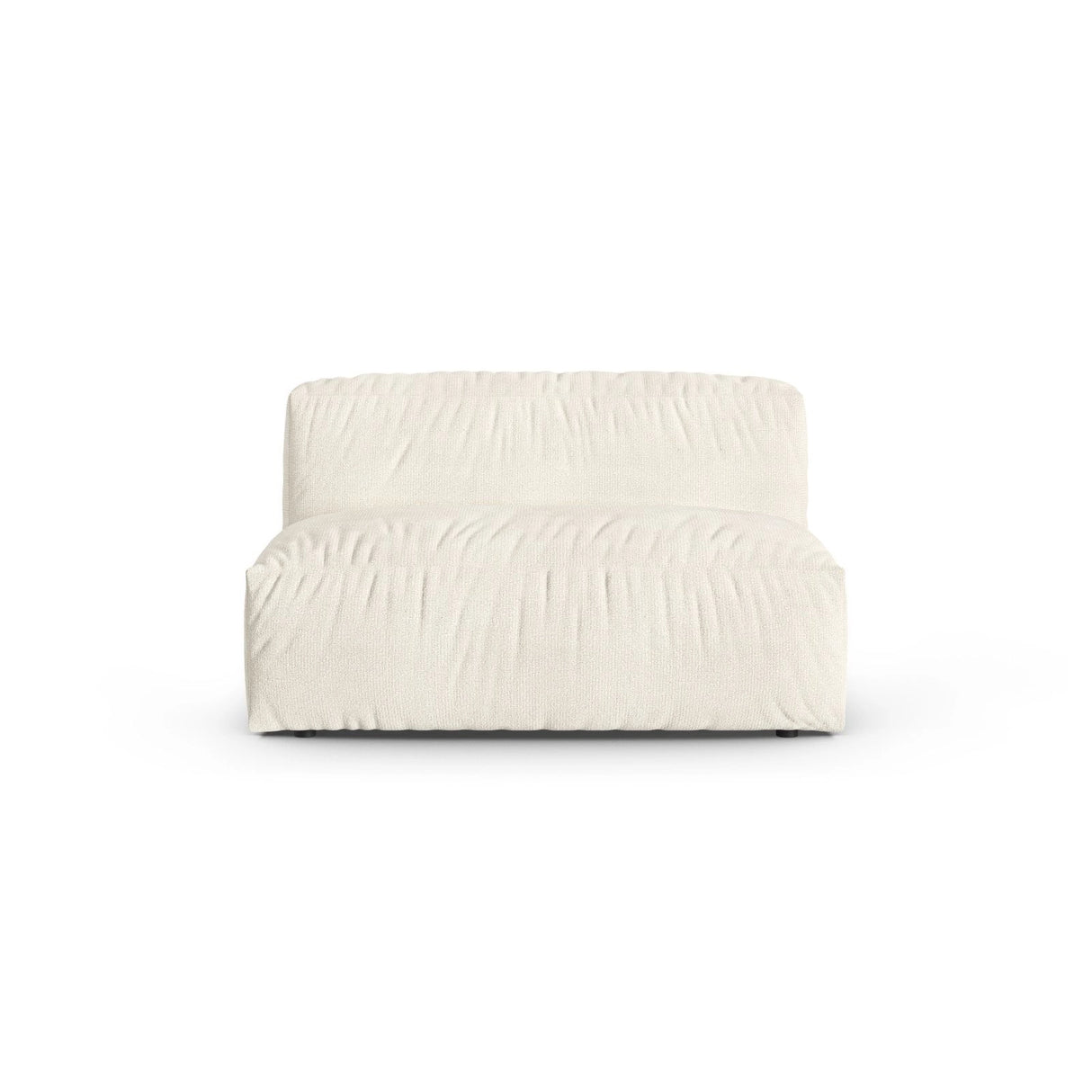 Martina Modulares Sofa Sitzelement, Sitztiefe 90 cm, aus Boucle in Elfenbein (Monet Nata), 132x120 cm von Micadoni – Bild 1