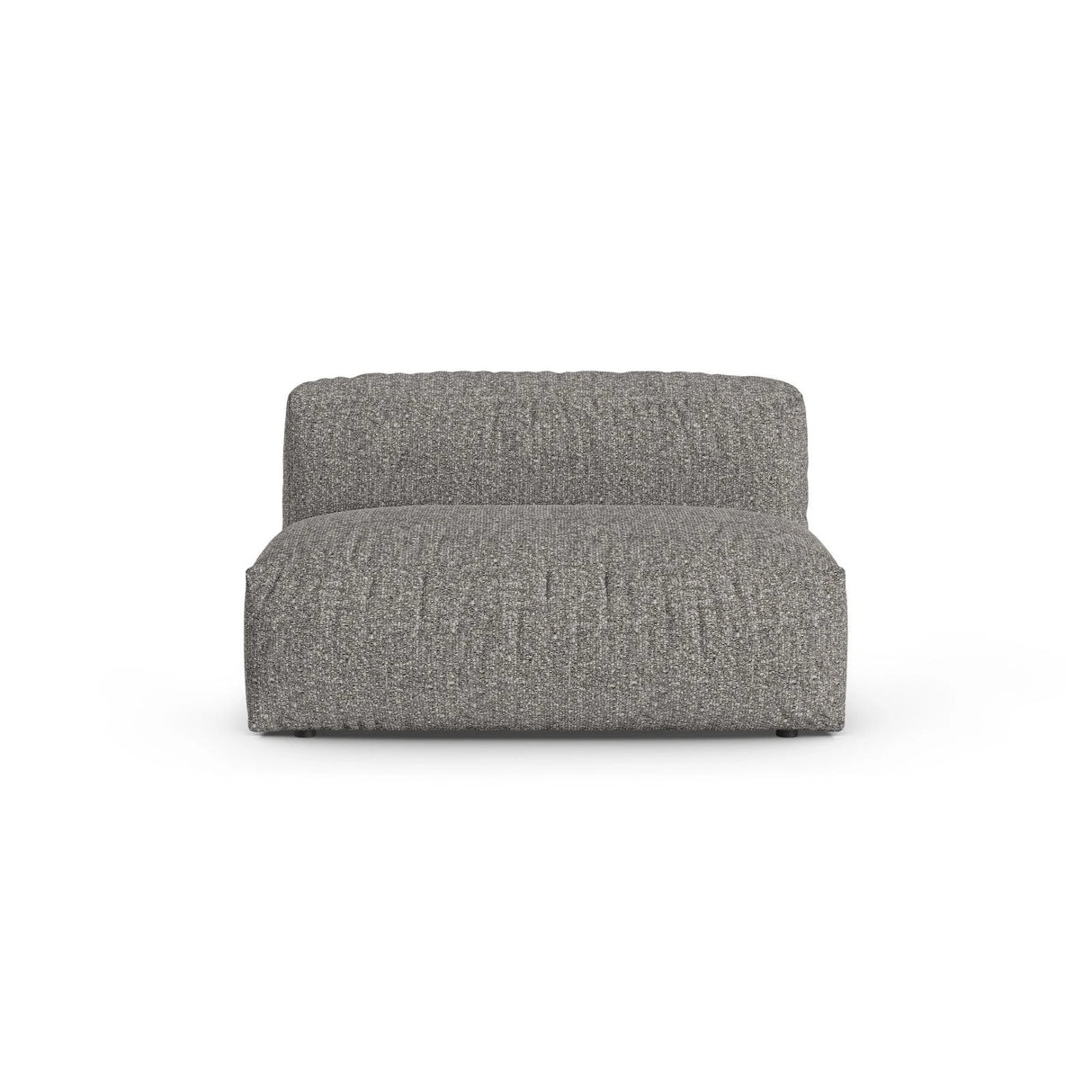 Martina Modulares Sofa Sitzelement, Sitztiefe 90 cm, aus Boucle in Graphit (Monet Graphite), 132x120 cm von Micadoni – Bild 1