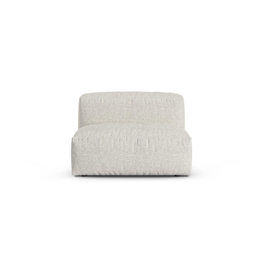 Martina Modulares Sofa Sitzelement, Sitztiefe 90 cm, aus Boucle in Grau Beige meliert (Monet Pearl), 120x90 cm von Micadoni – Bild 1