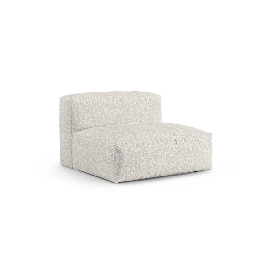 Martina Modulares Sofa Sitzelement, Sitztiefe 90 cm, aus Boucle in Grau Beige meliert (Monet Pearl), 120x90 cm von Micadoni – Bild 3