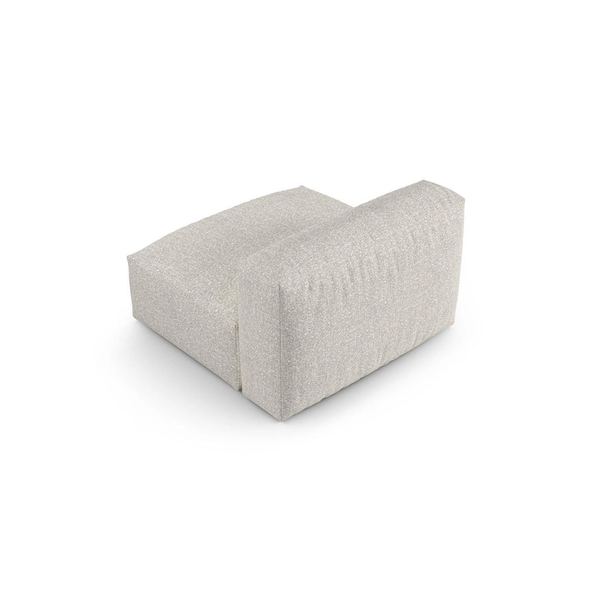 Martina Modulares Sofa Sitzelement, Sitztiefe 90 cm, aus Boucle in Grau Beige meliert (Monet Pearl), 120x90 cm von Micadoni – Bild 4