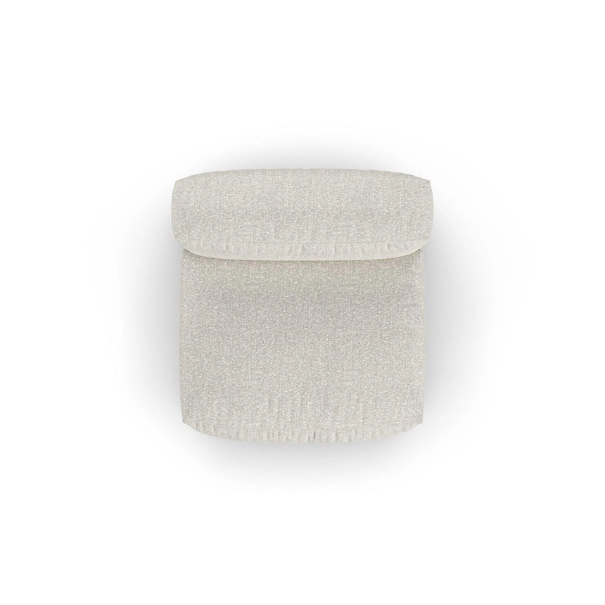 Martina Modulares Sofa Sitzelement, Sitztiefe 90 cm, aus Boucle in Grau Beige meliert (Monet Pearl), 120x90 cm von Micadoni – Bild 5