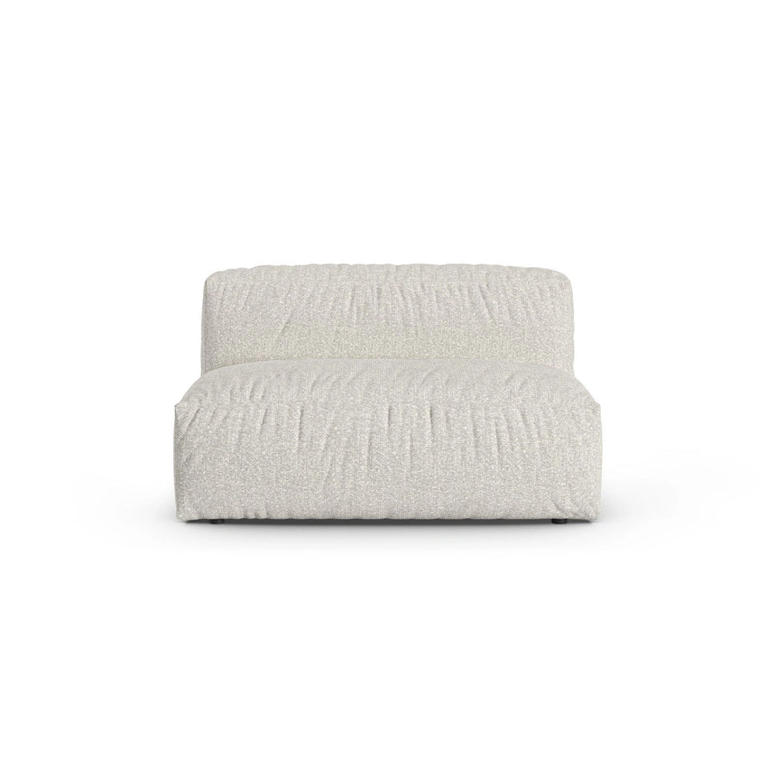 Martina Modulares Sofa Sitzelement, Sitztiefe 90 cm, aus Boucle in Grau Beige meliert (Monet Pearl), 132x120 cm von Micadoni – Bild 1