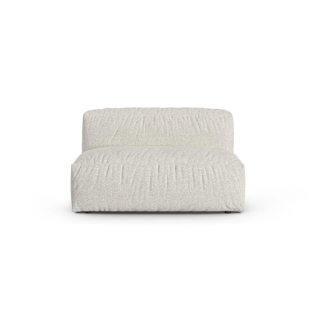 Martina Modulares Sofa Sitzelement, Sitztiefe 90 cm, aus Boucle in Grau Beige meliert (Monet Pearl), 132x120 cm von Micadoni – Bild 1