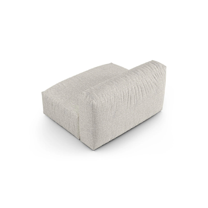 Martina Modulares Sofa Sitzelement, Sitztiefe 90 cm, aus Boucle in Grau Beige meliert (Monet Pearl), 132x120 cm von Micadoni – Bild 4
