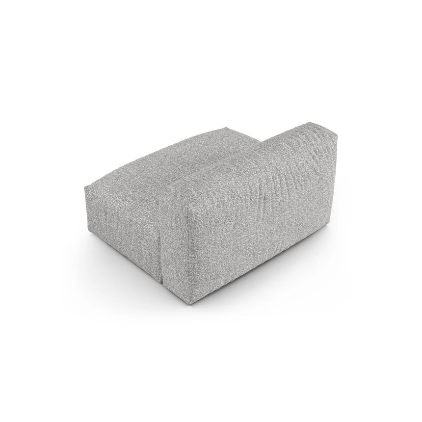 Martina Modulares Sofa Sitzelement, Sitztiefe 90 cm, aus Boucle in Silber (Monet Silver), 132x120 cm von Micadoni – Bild 4