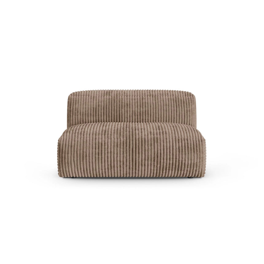 Martina Modulares Sofa Sitzelement, Sitztiefe 90 cm, aus Cord in Acorn (Tilia 17), 132x120 cm von Micadoni – Bild 1