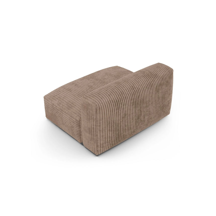 Martina Modulares Sofa Sitzelement, Sitztiefe 90 cm, aus Cord in Acorn (Tilia 17), 132x120 cm von Micadoni – Bild 4