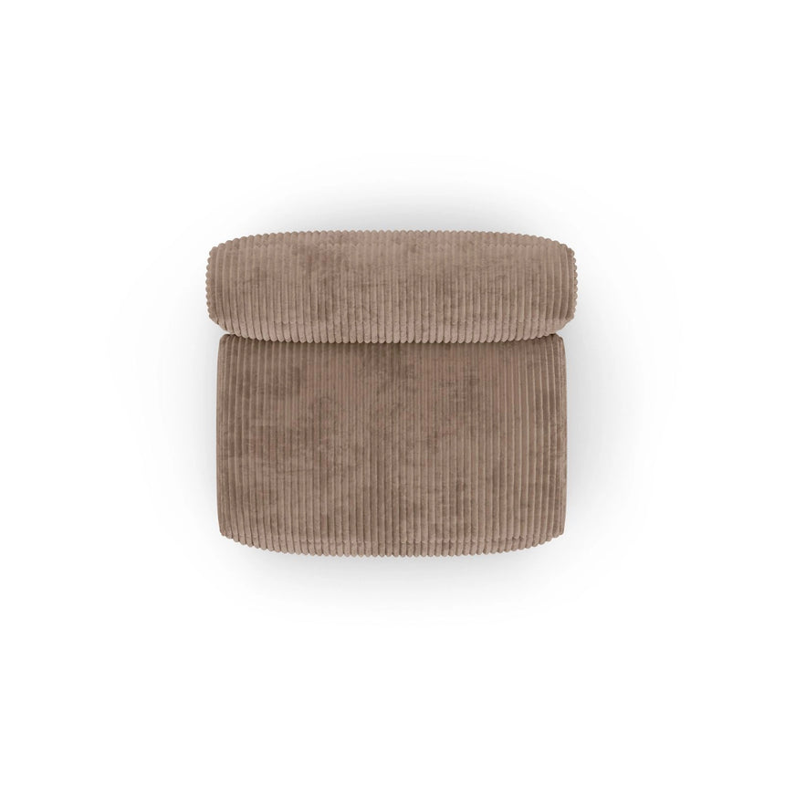 Martina Modulares Sofa Sitzelement, Sitztiefe 90 cm, aus Cord in Acorn (Tilia 17), 132x120 cm von Micadoni – Bild 5