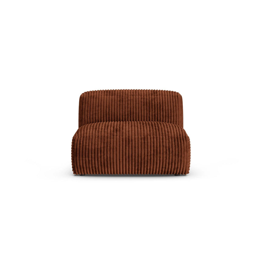 Martina Modulares Sofa Sitzelement, Sitztiefe 90 cm, aus Cord in Brick (Tilia 52), 120x90 cm von Micadoni – Bild 1