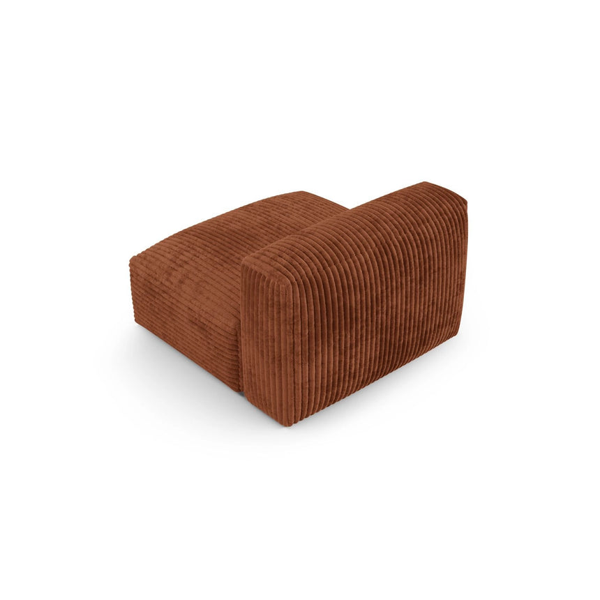 Martina Modulares Sofa Sitzelement, Sitztiefe 90 cm, aus Cord in Brick (Tilia 52), 120x90 cm von Micadoni – Bild 4