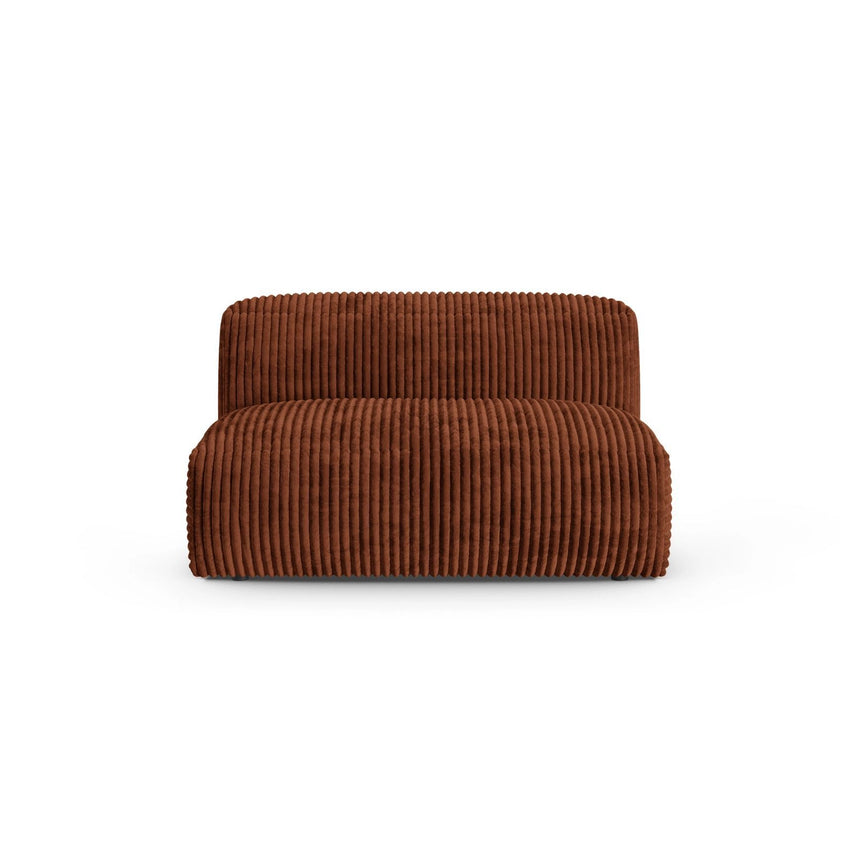 Martina Modulares Sofa Sitzelement, Sitztiefe 90 cm, aus Cord in Brick (Tilia 52), 132x120 cm von Micadoni – Bild 1
