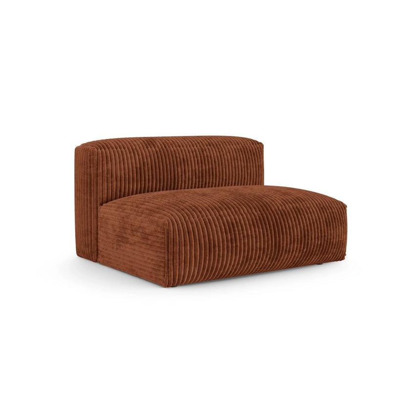 Martina Modulares Sofa Sitzelement, Sitztiefe 90 cm, aus Cord in Brick (Tilia 52), 132x120 cm von Micadoni – Bild 3