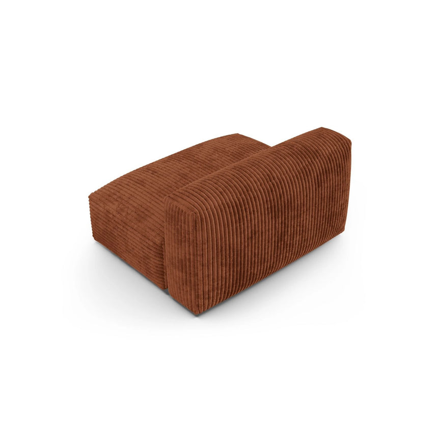 Martina Modulares Sofa Sitzelement, Sitztiefe 90 cm, aus Cord in Brick (Tilia 52), 132x120 cm von Micadoni – Bild 4