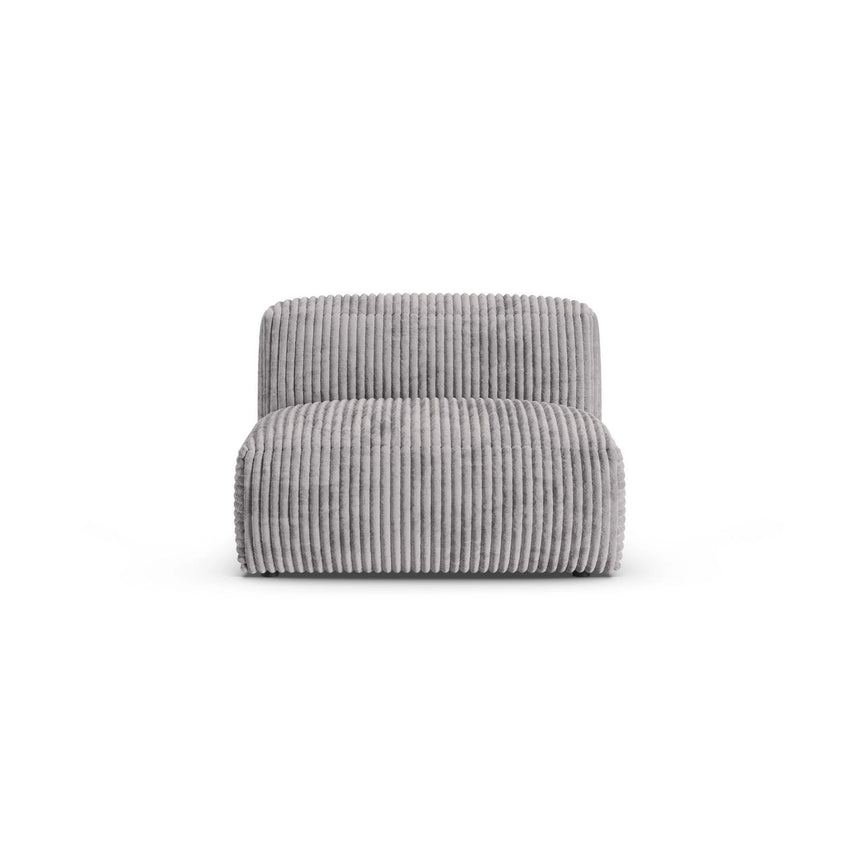 Martina Modulares Sofa Sitzelement, Sitztiefe 90 cm, aus Cord in Hellgrau (Tilia 86), 120x90 cm von Micadoni – Bild 1