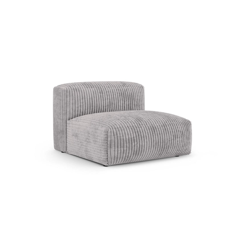 Martina Modulares Sofa Sitzelement, Sitztiefe 90 cm, aus Cord in Hellgrau (Tilia 86), 120x90 cm von Micadoni – Bild 3