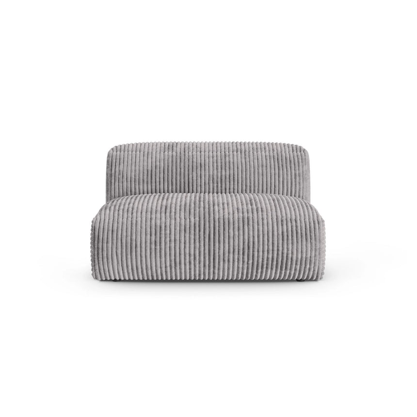 Martina Modulares Sofa Sitzelement, Sitztiefe 90 cm, aus Cord in Hellgrau (Tilia 86), 132x120 cm von Micadoni – Bild 1