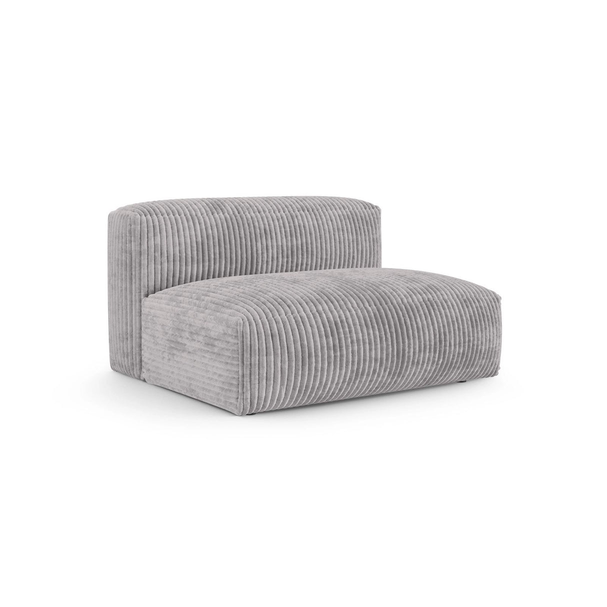 Martina Modulares Sofa Sitzelement, Sitztiefe 90 cm, aus Cord in Hellgrau (Tilia 86), 132x120 cm von Micadoni – Bild 3