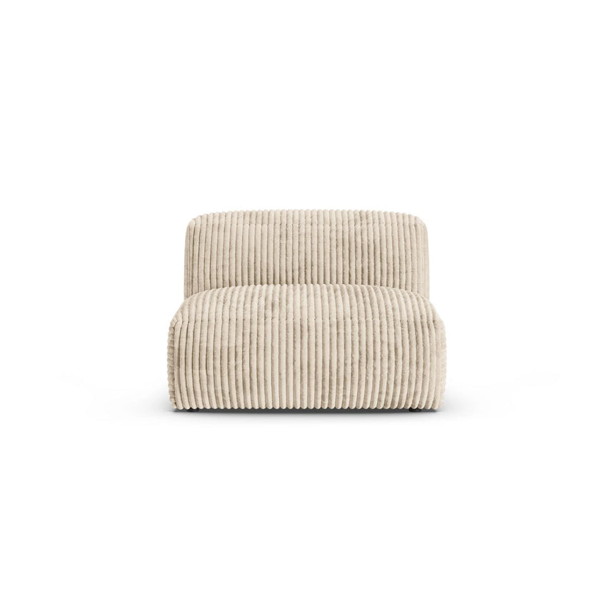 Martina Modulares Sofa Sitzelement, Sitztiefe 90 cm, aus Cord in Leichtes Beige (Tilia 03), 120x90 cm von Micadoni – Bild 1