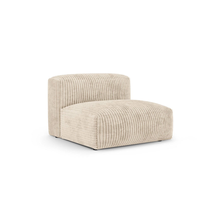 Martina Modulares Sofa Sitzelement, Sitztiefe 90 cm, aus Cord in Leichtes Beige (Tilia 03), 120x90 cm von Micadoni – Bild 3
