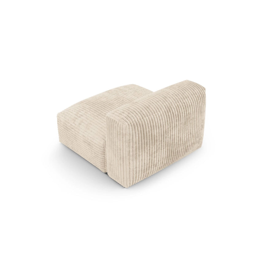 Martina Modulares Sofa Sitzelement, Sitztiefe 90 cm, aus Cord in Leichtes Beige (Tilia 03), 120x90 cm von Micadoni – Bild 4