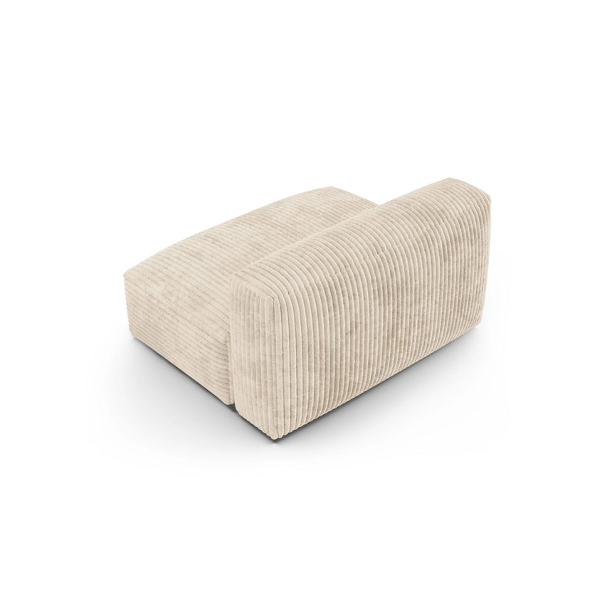 Martina Modulares Sofa Sitzelement, Sitztiefe 90 cm, aus Cord in Leichtes Beige (Tilia 03), 132x120 cm von Micadoni – Bild 4