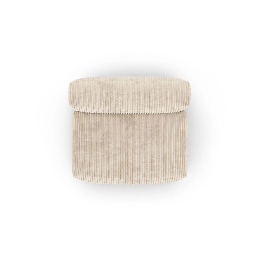 Martina Modulares Sofa Sitzelement, Sitztiefe 90 cm, aus Cord in Leichtes Beige (Tilia 03), 132x120 cm von Micadoni – Bild 5