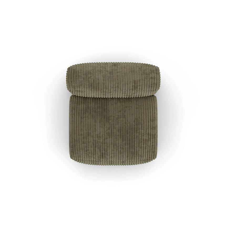 Martina Modulares Sofa Sitzelement, Sitztiefe 90 cm, aus Cord in Moosgrün (Tilia 37), 120x90 cm von Micadoni – Bild 5