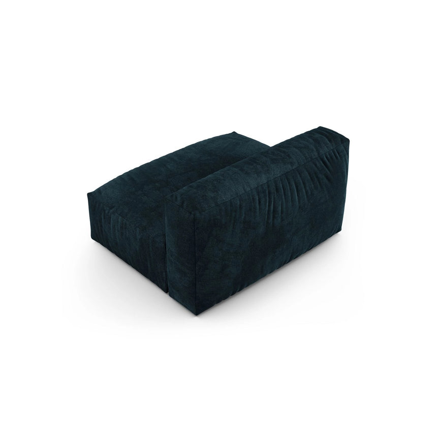 Martina Modulares Sofa Sitzelement, Sitztiefe 90 cm, aus Samt in Deep Petrol (Vogue 13), 132x120 cm von Micadoni – Bild 4