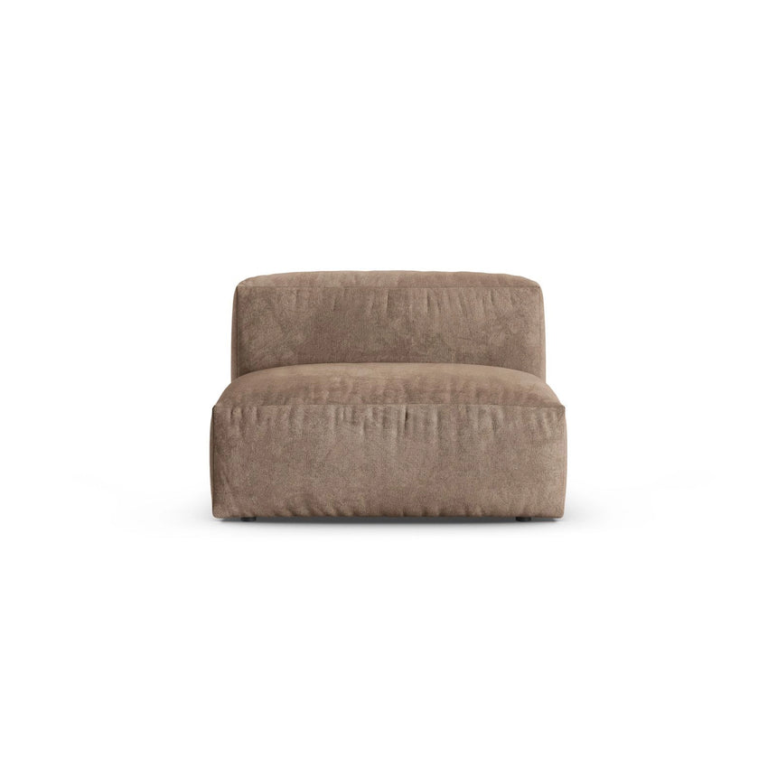 Martina Modulares Sofa Sitzelement, Sitztiefe 90 cm, aus Samt in Dunkelbeige (Vogue 3), 120x90 cm von Micadoni – Bild 1