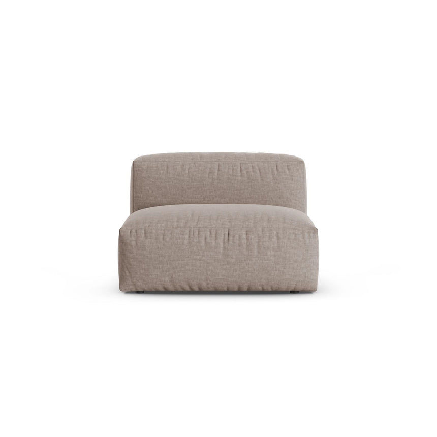 Martina Modulares Sofa Sitzelement, Sitztiefe 90 cm, aus Strukturierter Stoff in Dunkelbeige (Boston Trufa), 120x90 cm von Micadoni – Bild 1