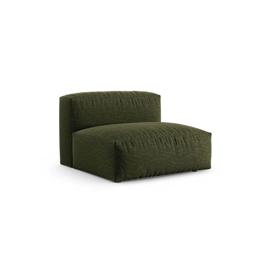 Martina Modulares Sofa Sitzelement, Sitztiefe 90 cm, aus Strukturierter Stoff in Grün (Boston Forest), 120x90 cm von Micadoni – Bild 3
