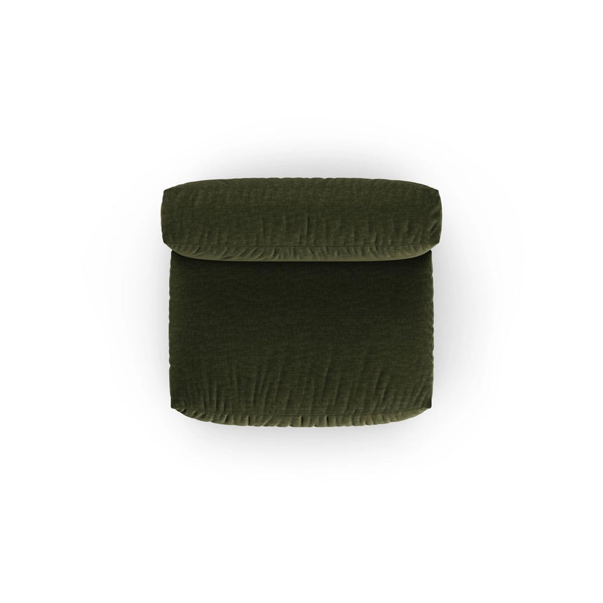 Martina Modulares Sofa Sitzelement, Sitztiefe 90 cm, aus Strukturierter Stoff in Grün (Boston Forest), 132x120 cm von Micadoni – Bild 5