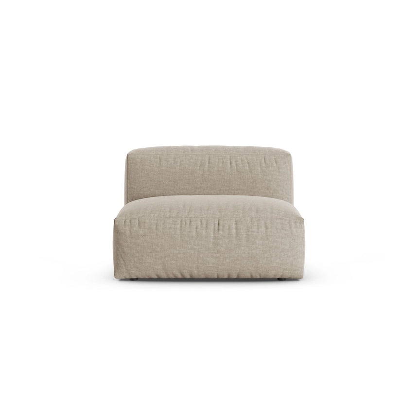 Martina Modulares Sofa Sitzelement, Sitztiefe 90 cm, aus Strukturierter Stoff in Leichtes Beige (Boston Toffee), 120x90 cm von Micadoni – Bild 1