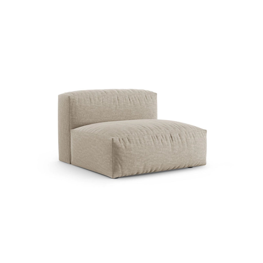 Martina Modulares Sofa Sitzelement, Sitztiefe 90 cm, aus Strukturierter Stoff in Leichtes Beige (Boston Toffee), 120x90 cm von Micadoni – Bild 3