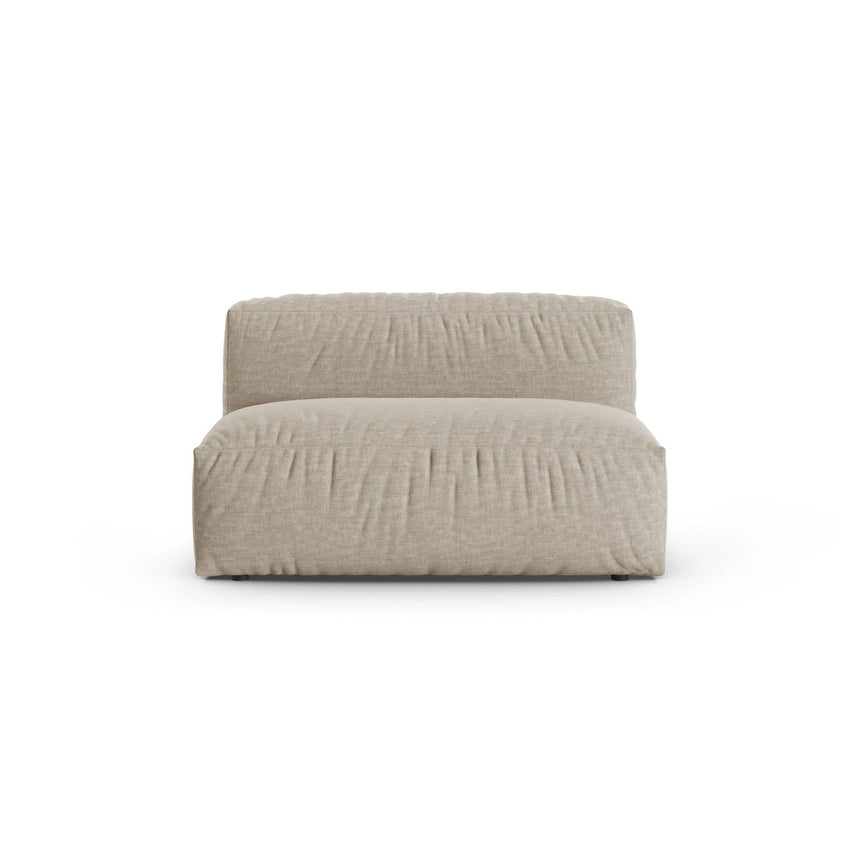 Martina Modulares Sofa Sitzelement, Sitztiefe 90 cm, aus Strukturierter Stoff in Leichtes Beige (Boston Toffee), 132x120 cm von Micadoni – Bild 1