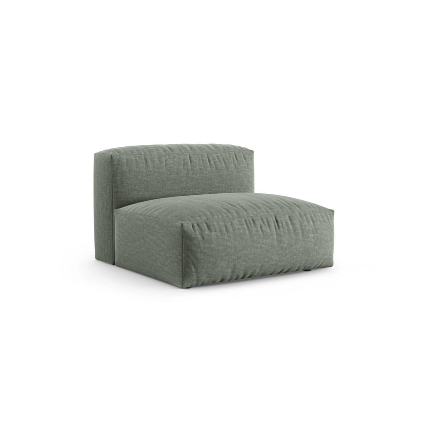 Martina Modulares Sofa Sitzelement, Sitztiefe 90 cm, aus Strukturierter Stoff in Moosgrün (Boston Water Green), 120x90 cm von Micadoni – Bild 3