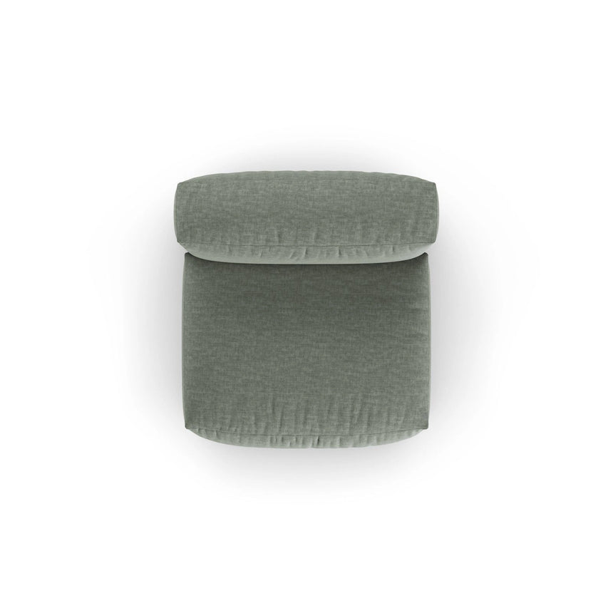 Martina Modulares Sofa Sitzelement, Sitztiefe 90 cm, aus Strukturierter Stoff in Moosgrün (Boston Water Green), 120x90 cm von Micadoni – Bild 5