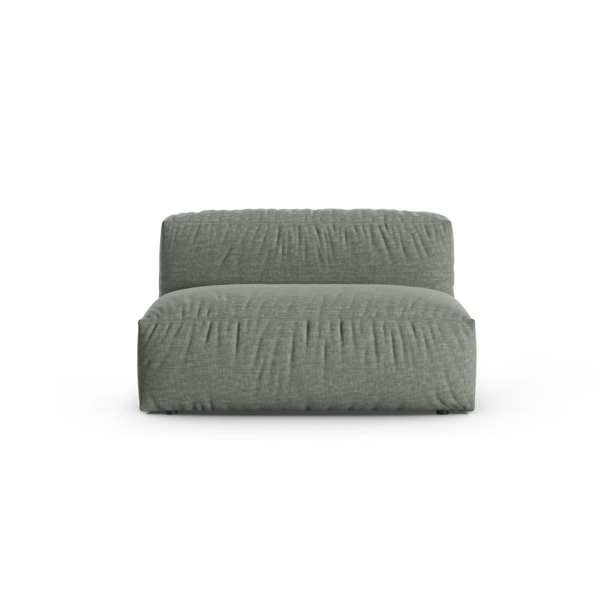 Martina Modulares Sofa Sitzelement, Sitztiefe 90 cm, aus Strukturierter Stoff in Moosgrün (Boston Water Green), 132x120 cm von Micadoni – Bild 1