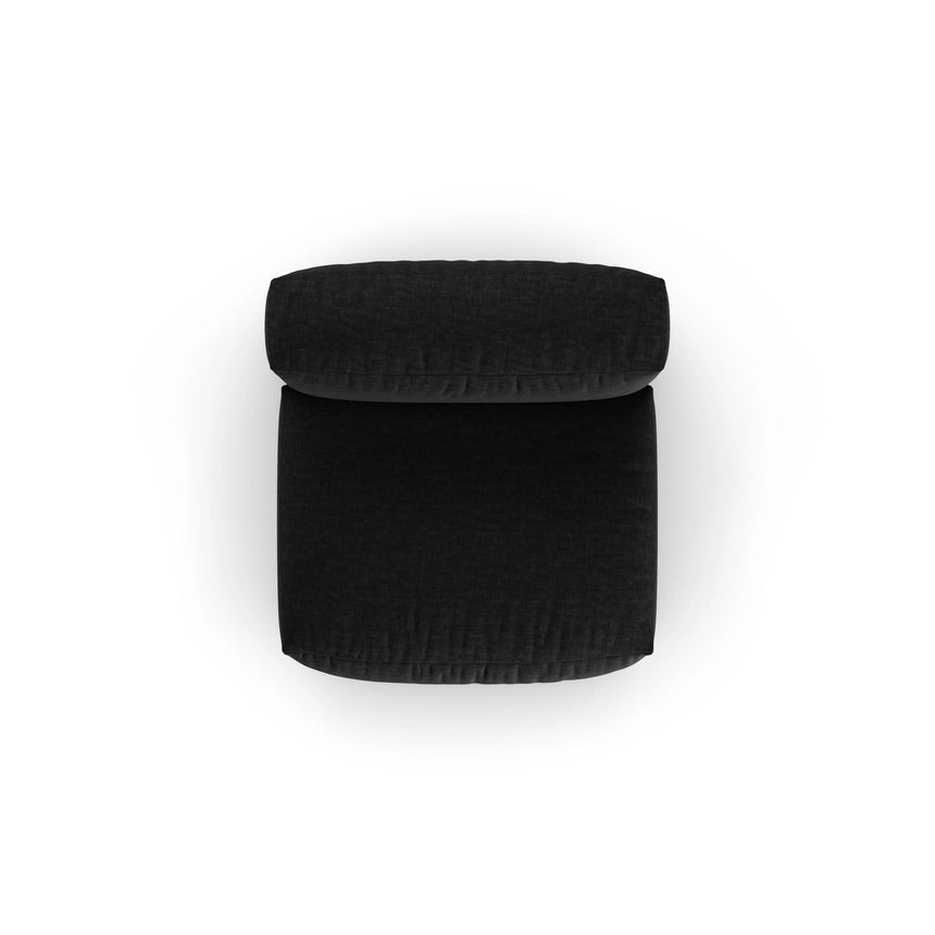 Martina Modulares Sofa Sitzelement, Sitztiefe 90 cm, aus Strukturierter Stoff in Schwarz (Boston Black), 120x90 cm von Micadoni – Bild 5