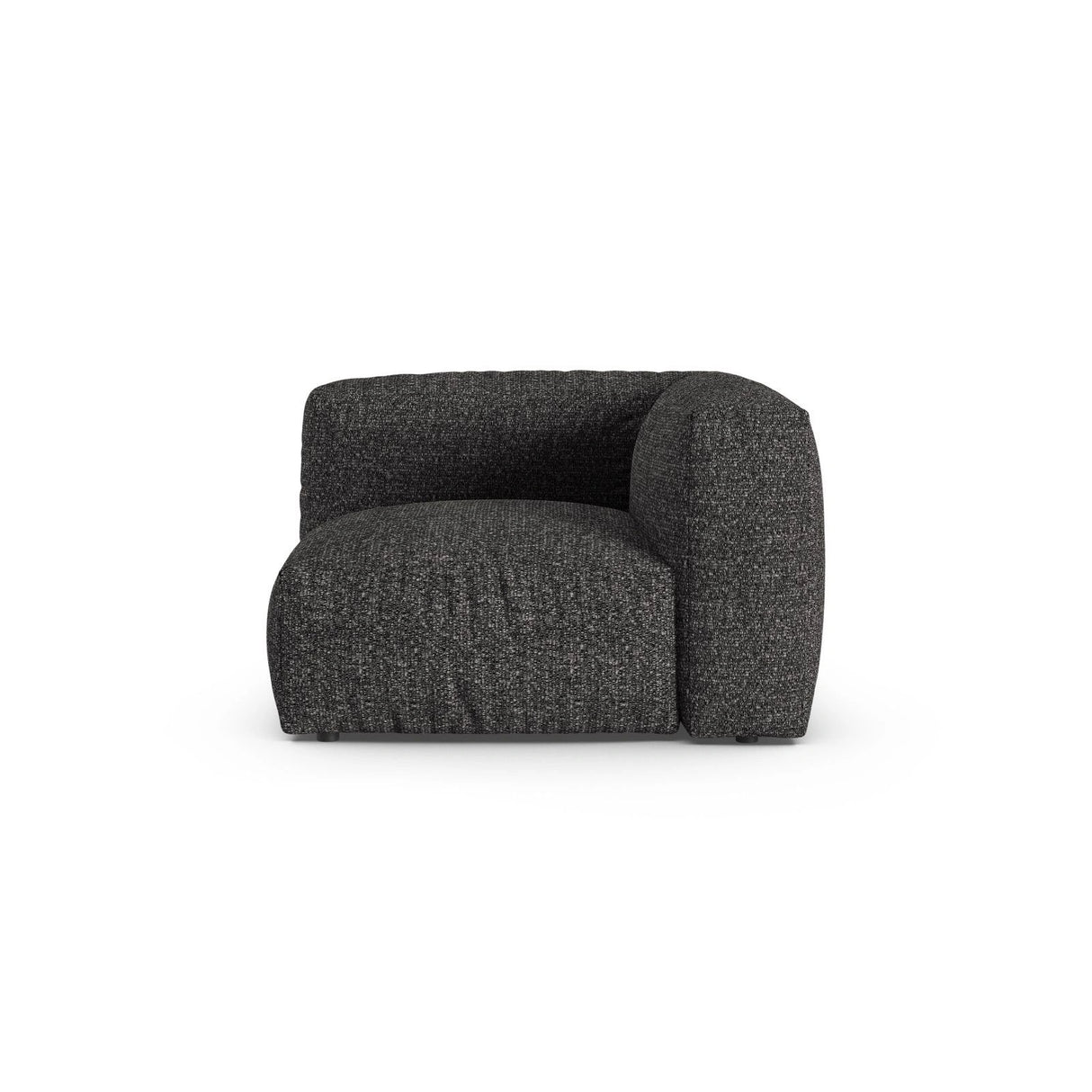 Martina Modulares Sofa Sitzelement, Symmetrisch, Sitztiefe 90 cm, aus Boucle in Anthrazit (Monet Anthracite), 120x120 cm von Micadoni – Bild 1