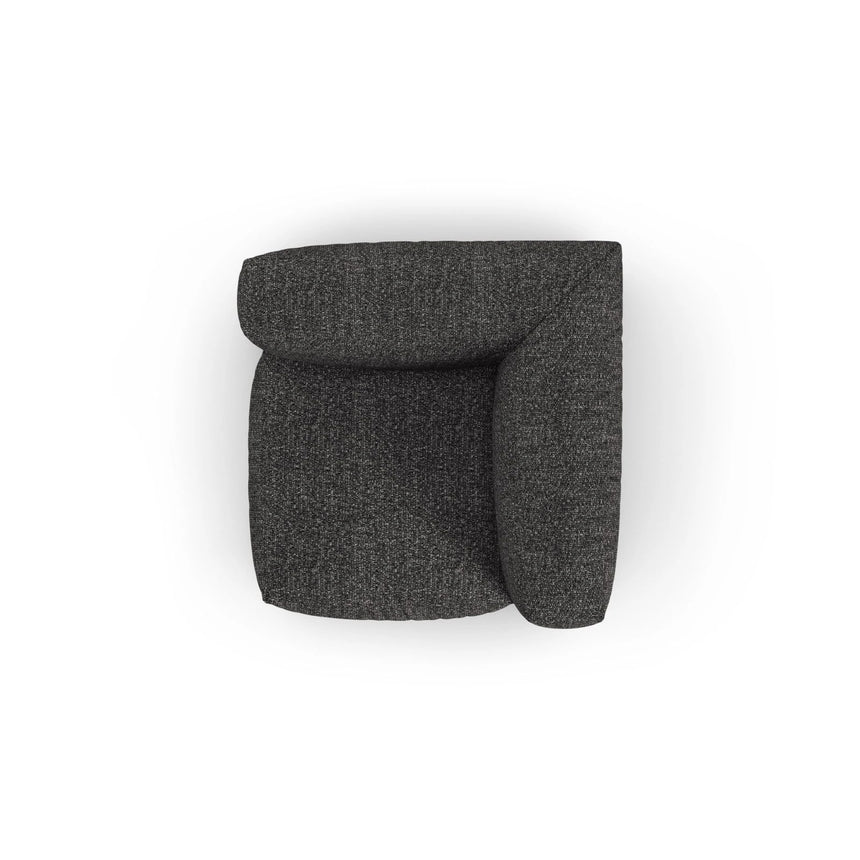 Martina Modulares Sofa Sitzelement, Symmetrisch, Sitztiefe 90 cm, aus Boucle in Anthrazit (Monet Anthracite), 120x120 cm von Micadoni – Bild 5